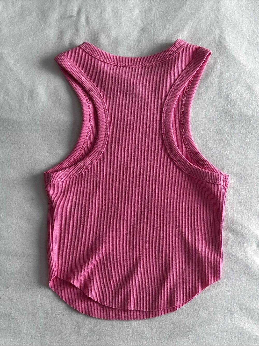 Wild Fable Pink Ribbed Racerback Cropped Tank - Picture 4 of 8